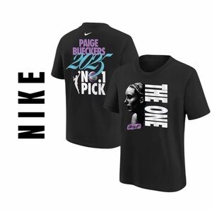 Nike Paige Bueckers Unisex XL T-Shirt “The One” WNBA Draft Pick Black Wings